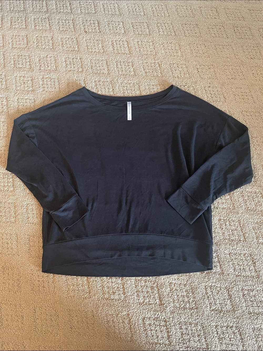 Women's Fabletics Black Boatneck Pullover Top